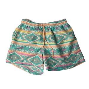 Chubbies Swim Trunks Shorts Men’s Medium Aztec Southwest En Fuegos  5” Inseam